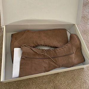 CATO Tall Laced-Heeled Boots